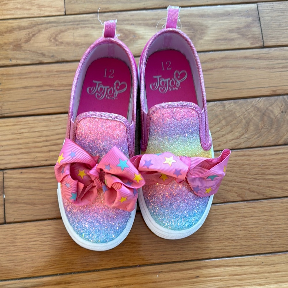 JoJo Siwa Kids Glitter Slip-On Shoes - Pink and Multicolor